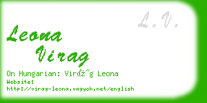 leona virag business card